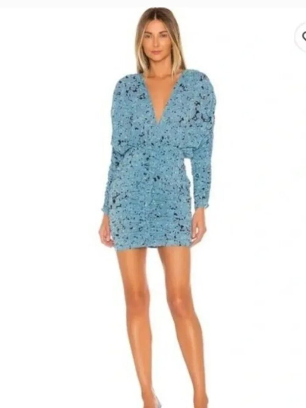 💜L'Academie Nicoletta Mini Dress in Blue Floral💜
